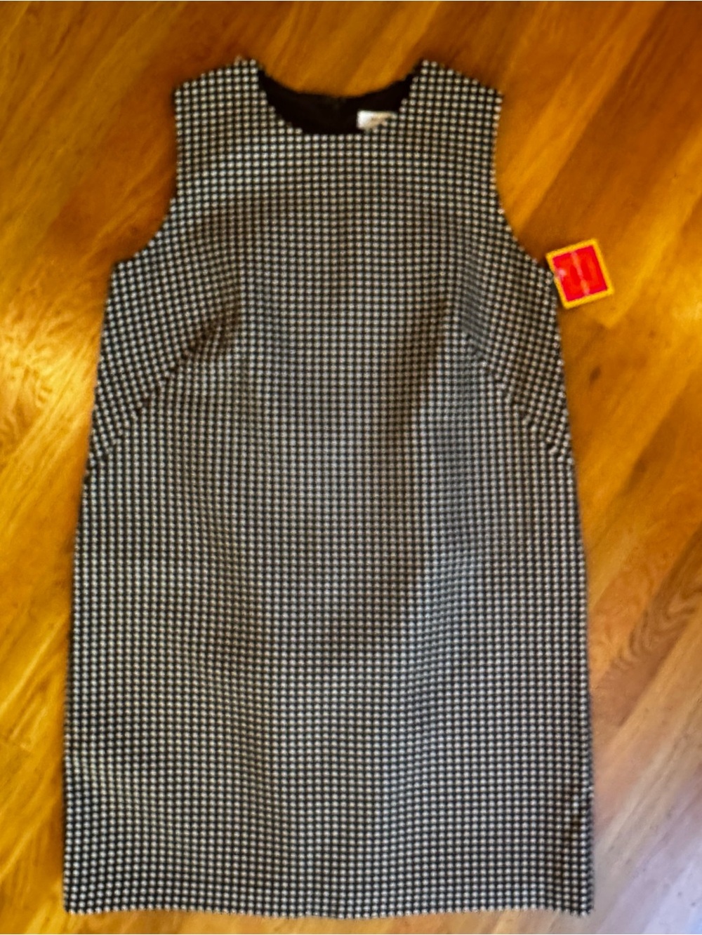 Issac Mishear Sleeveless Brown & White Polka Dot Shift Dress, NWT Sz 16